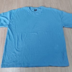 Mavi Tişört Düz Yaka